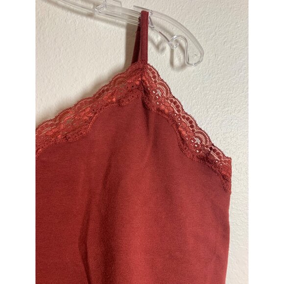 Venezia Lace Trimmed Camisole Crop Tank Top Womens Size 18/20 Rust Orange AC8 - Picture 2 of 4